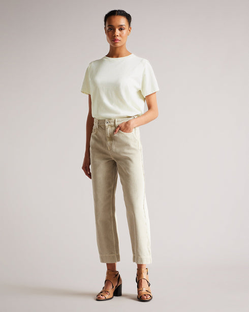 BLAIYR-Tops-V Neck Tee With Beaded Magnolia- Ted Baker Romania
